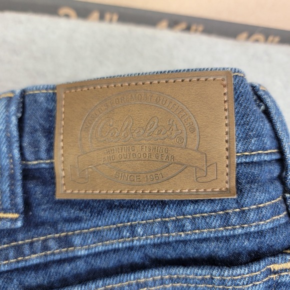 Cabela's Roughneck Jeans Mens 40x32 Blue Flannel Lined Relaxed Fit Denim Pants - Picture 8 of 16